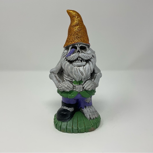 unbranded Other - ZOMBIE GNOME HALLOWEEN FIGURE GLITTER GOLD HAT